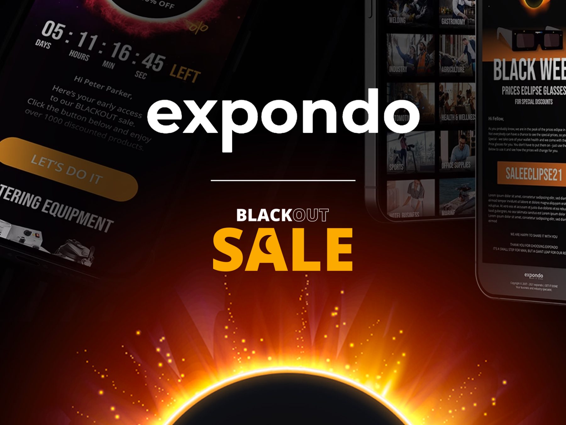 Blackout Sale campaign frame